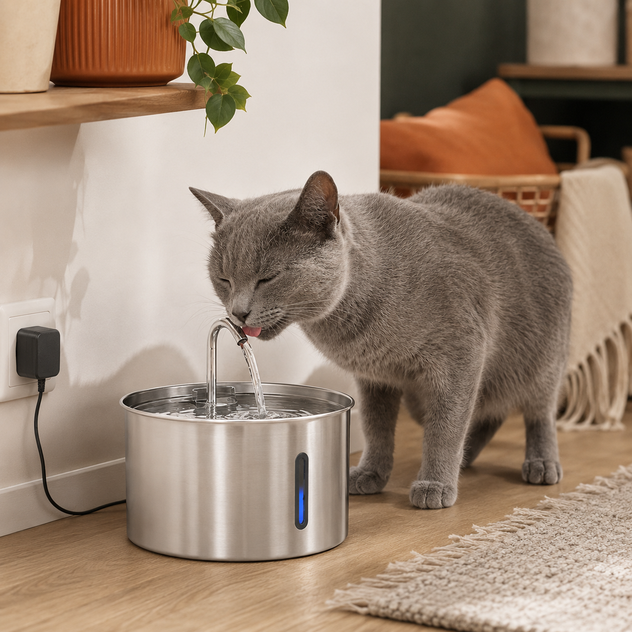 La fontaine à eau qui aide votre chat à mieux s’hydrater quand vous n’êtes pas là.